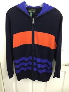 Ralph Lauren Lauren Active Mujer Multicolor Cremallera Completa L/S Sudadera con Capucha XL Nueva - Imagen 1 de 4