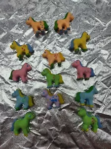 13 Vintage Soma Mini Pony Figures USED - Picture 1 of 1