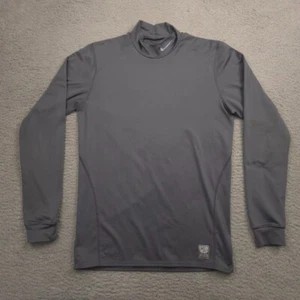 Nike Pro Combat Mens Dri-Fit Compression Shirt M Gray Long Sleeve Fitted - Picture 1 of 11