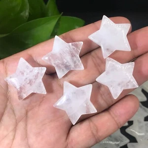 5pcs Natural clear quartz Stars Quartz Crystal Healing Crystal Gift 1" - Picture 1 of 9