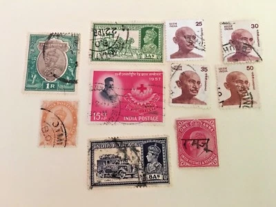 LOTE DE SELLOS POSTALES DE LA INDIA   Foto 1 de 3