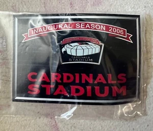 Pin de los Cardenales de Arizona, temporada inaugural 2006 - pasador de estadio, pasador de la NFL, NUEVO - Imagen 1 de 4