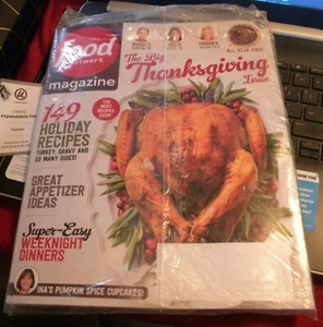 FOOD NETWORK MAGAZINE: THE BIG THANKSGIVING ISSUE- NOV, 2017 - NEW/SEALED/UNREAD - Imagen 1 de 2