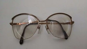 Vtg Eyeglasses Luxottica Avant Garde Aphrodite BrownGlo 115 Rimless Italy - Picture 1 of 3