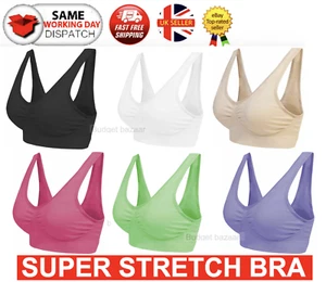 Ladies Seamless Padded Sports Bra Shape Wear Leisure Yoga Women’s Underwear UK  - Picture 1 of 8