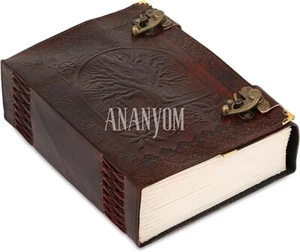 Handmade Leather Journal Notebook Sketchbook Rustic Travel Vintage Genuine - Picture 1 of 47