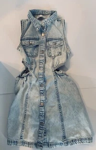 Girls Zara Jean Button Down Dress Sz 9 - Picture 1 of 5
