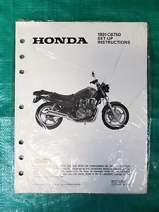 Sellado original Honda 1991 CB750 manual de instrucciones de configuración 5373-9012 halcón nocturno - Imagen 1 de 2