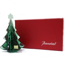 Baccarat Noel Art Green Glass Meribel Crystal Christmas Fir Tree W/Star USED