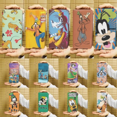 Goofy Pluto Wallet Women Cartoon Figure Wallets Long Card Coin Bag Cover Handbag - Photo 1/3