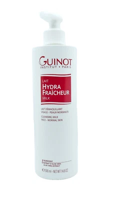 Leite de limpeza Guinot Hydra Fraicheur pele normal tamanho profissional 14,8 oz/500 ml sem caixa - Imagem 1 de 2