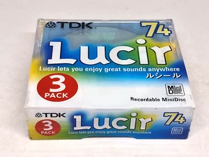 TDK LUCIR MD 74 3PACK Blank Mini Disc (Sealed) NOS! - Bild 1 von 4