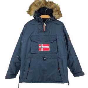 Geographical Norway Giacca Anorak Corporate Navy Uomo Taglia M - Foto 1 di 12