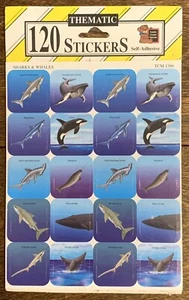 Sharks And Whales by Teacher Created Materials - Thematic 120 Stickers. - Picture 1 of 2