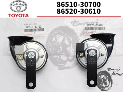 Juego de bocina alta baja original Toyota Lexus LS600 600HL OEM 86510-30700 86520-30610 Foto 1 de 4