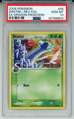2006 POKEMON EX DRAGON FRONTIERS DRATINI #46 REVERSE PSA 10 GEM MINT #40768803 - Image 1 of 2