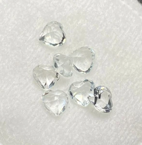 BIG SALE! 1.4 CTS AVERAGE OF TOP QUALITY WHITE TOPAZ, HEART SHAPE ONLY $10 EACH - Picture 1 of 3