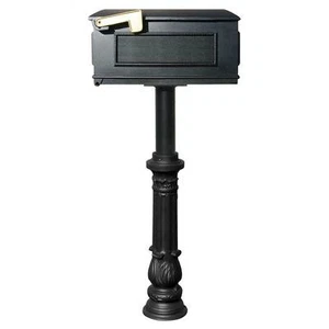 Qualarc, Hanford Single Post, Base 7, with Lewistion Mailbox (no add plates) BL - Picture 1 of 1