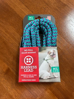 DO&G Dog Harness Lead- Escape Resistant, No Pull,- Sm/Med & Med/Large Sizes