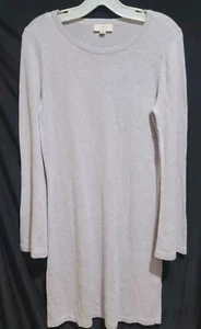 Neu mit Etikett Loft Gr. S langes Strickkleid Glockenärmel A-Linie grau  - Bild 1 von 4