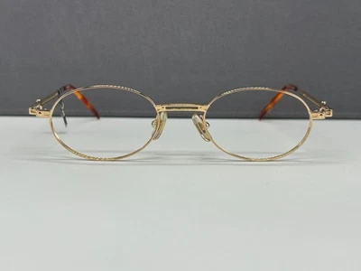 Monturas Anteojos Hombre Mujer Dorado Redondo Ovalado Pequeño De Colección 1990 Foto 1 de 4