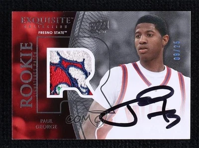 Upper Deck Exquisite Collection Silver Spectrum 2012/25 Paul George parche automático Foto 1 de 2