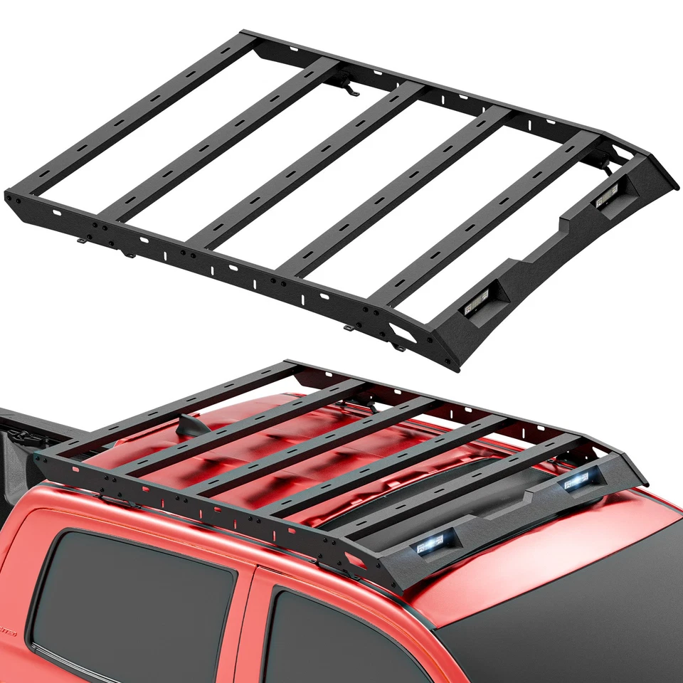 Roof Rack Cargo Basket Luggage Storage Holder for 2007-2021 Tundra CrewMax Cab Foto 1 de 4