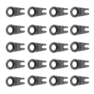 (Gray)20Pcs Boot Lace Hooks Lace Fittings Buckles With Rivets For Repair/Camp - Picture 1 of 22