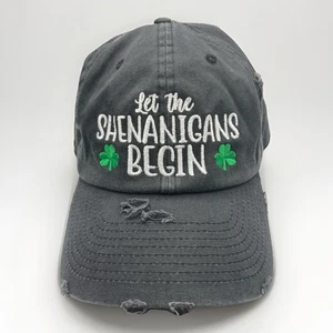 🍀 St. Patrick’s Day VTG distressed Baseball Hat 🍀Let the Shenanigans Begin Cap - Picture 1 of 10