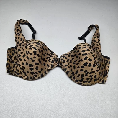 Sujetador Victoria Secret Mujer DE COLECCIÓN 36C Bronceado Estampado Animal Ligeramente Forrado Hecho en EE. UU. Foto 1 de 4