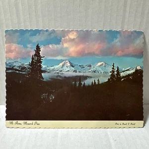 Purple Sky Mt. Aetna Monarch Pass Colorado Vintage Deckle Edge Postcard 4x6 - Picture 1 of 2