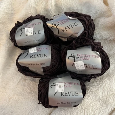 Juego de 5 madejas Trendsetter Yarns Revue de seda texturizada, viscosa y algodón Foto 1 de 4