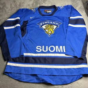 Nike Finnland Suomi National Herren Large Hockey Team Trikot Blau Y2K Engineered - Bild 1 von 12