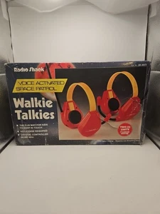 Space Patro Voice Activated Two-Way Walkie Talkie Radio Shack Boxed Set Vintage - Picture 1 of 13