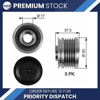 Gates ALTERNATOR CLUTCH PULLEY OAP7053 for MERCEDES BENZ B-CLASS W245 2005 to 11 - Image 1 of 4