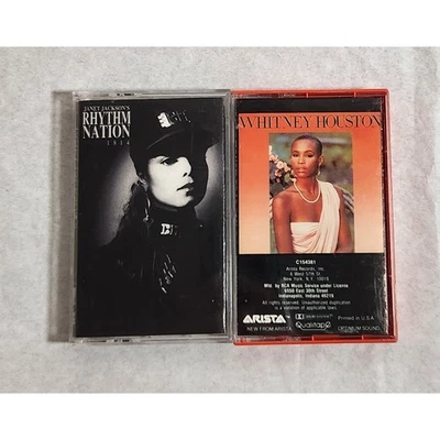 Janet Jackson Rhythm Nation & Whitney Houston Self Title Cassettes Tested (80's) - Image 1 of 4