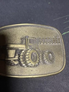 VINTAGE 1990s “Case IH” Tractor Bronze BELT BUCKLE - Picture 1 of 16