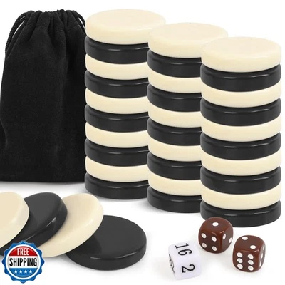 Hellpnoom 30-Piece Ceramic Game Set for Checkers Pieces, Backgammon Sets, and - Image 1 of 4