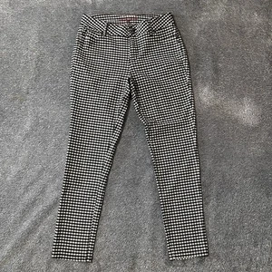 Sabrina Lauren Women's Ankle Pants Mid Rise Black/White Check Size 14 - Picture 1 of 13