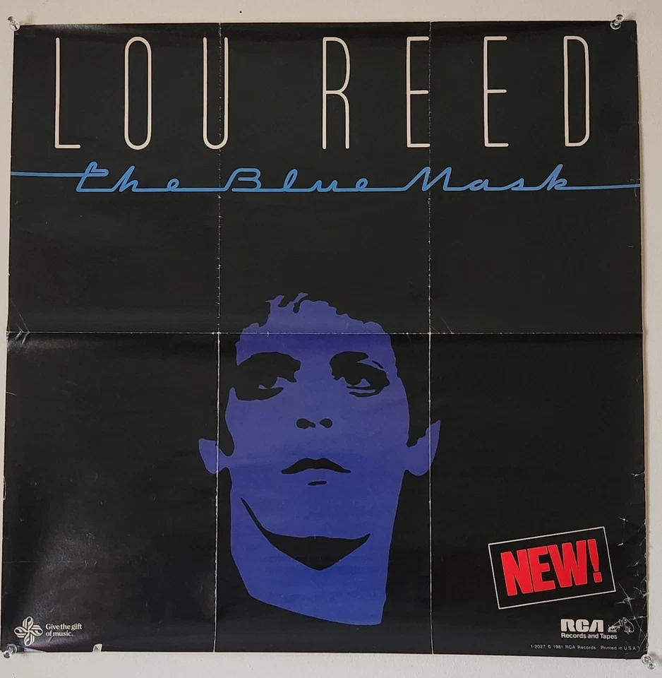 Промо-плакат магазина пластинок Lou Reed The Blue Mask 22x22 - Изображение 1 из 1