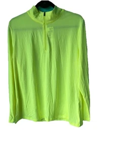 NWT Ideology Believe in Movement Mens Long Sleeve Shirt Sz XL Lime Atheleisure - Picture 1 of 16
