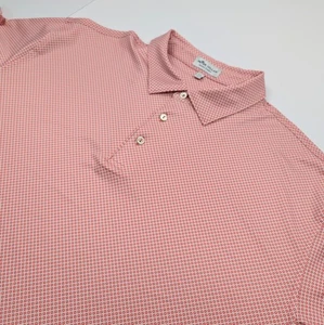Peter Millar Tazza Foulard Stretch Jersey Polo Mens 2XL Pink Performance Golf - Picture 1 of 13