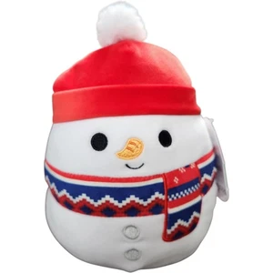 Squishmallows Manny Snowman 8" Plush Stuffed Toy Hat Scarf Holiday Decor - Picture 1 of 4