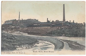 Mundic Mine Mt Morgan QLD OLD POSTCARD local card by Lundager Australia c1908 - Bild 1 von 2