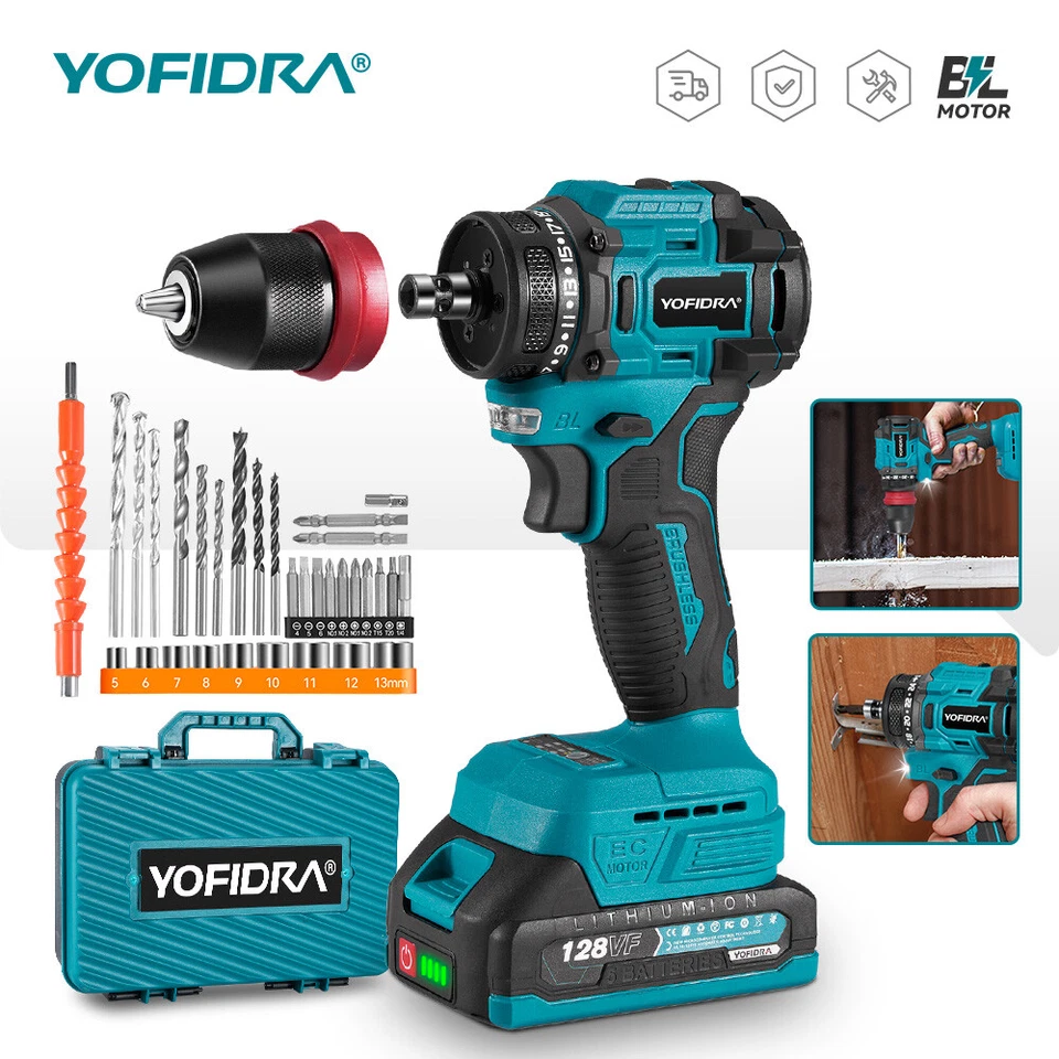 3 in 1 Akku-Schrauber Akkuschrauber Bürstenloser Bohrhammer mit 10mm Bohrfutter - Bild 1 von 4