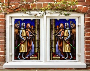 3D Palace People D287 Window Film Print Sticker Cling Stained Glass UV Block Amy - Picture 1 of 11