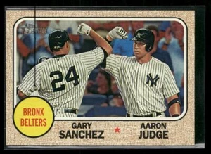 2017 Topps Heritage #CC-2 Bronx Belters Gary Sanchez Aaron Judge Combo Cards - Picture 1 of 2