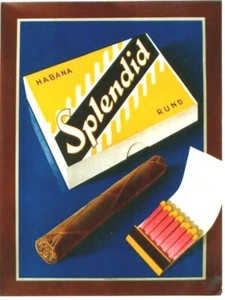 Original vintage poster HABANA SPLENDID CIGARS MATCHES 1948 - Picture 1 of 1