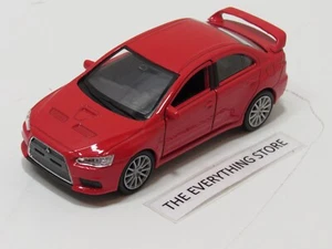 WELLY MITSUBISHI LANCER EVOLUTION X RED 4.75 INCHES LONG FREE SHIP - Picture 1 of 4