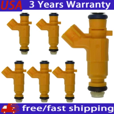 Inyector de combustible 6 piezas FJ1114 para Chevrolet Vectra Saab 9-3 2,8 l V6 Turbo 12581682 Foto 1 de 4